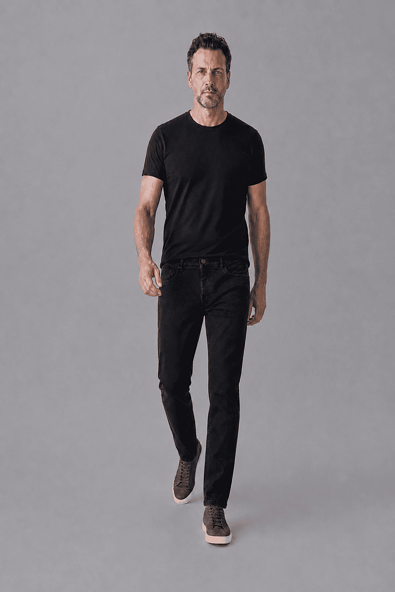 Antrasit Denim Fermuarlı Yikamali Jean Pantolon - 3