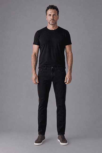 Antrasit Denim Fermuarlı Yikamali Jean Pantolon (5)