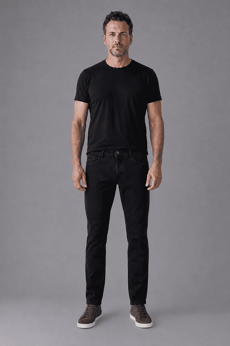Antrasit Denim Fermuarlı Yikamali Jean Pantolon - 6