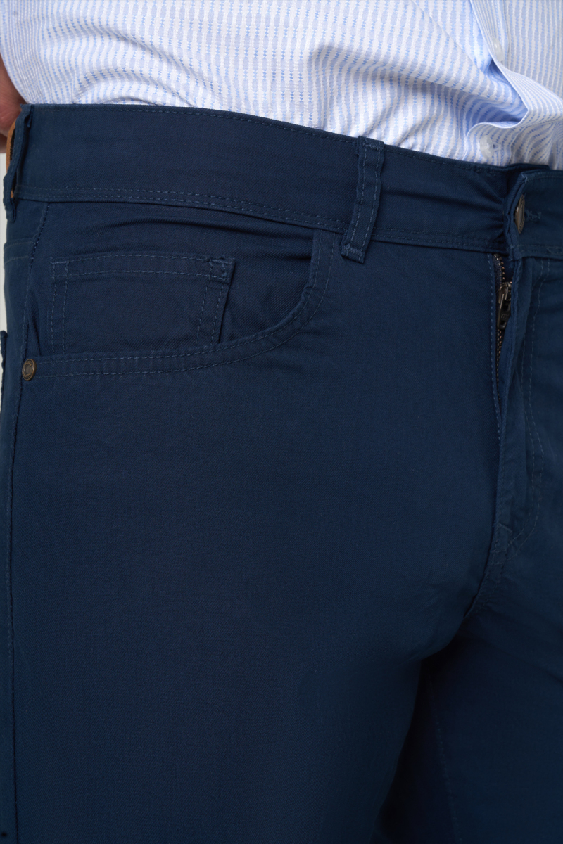 Lacivert Pamuk 5 Cepli Spor Erkek Pantolon - 3