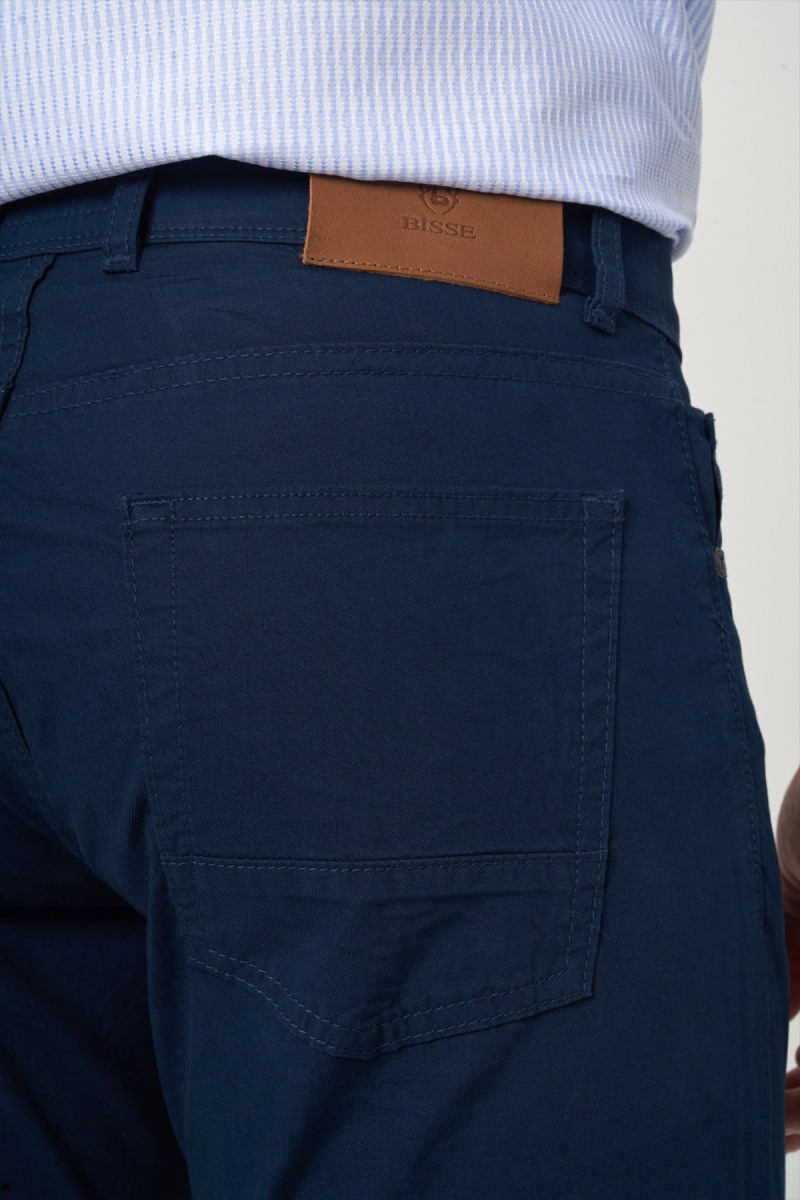 Lacivert Pamuk 5 Cepli Spor Erkek Pantolon - 4