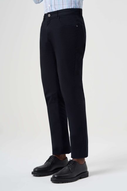 Siyah Pamuk 5 Cepli Spor Erkek Pantolon - 4
