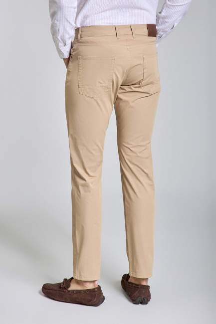 Bej Pamuk 5 Cepli Spor Erkek Pantolon - 2