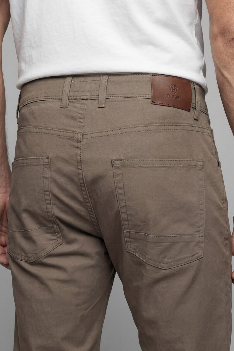 Haki Pamuk 5 Cepli Spor Erkek Pantolon - 3