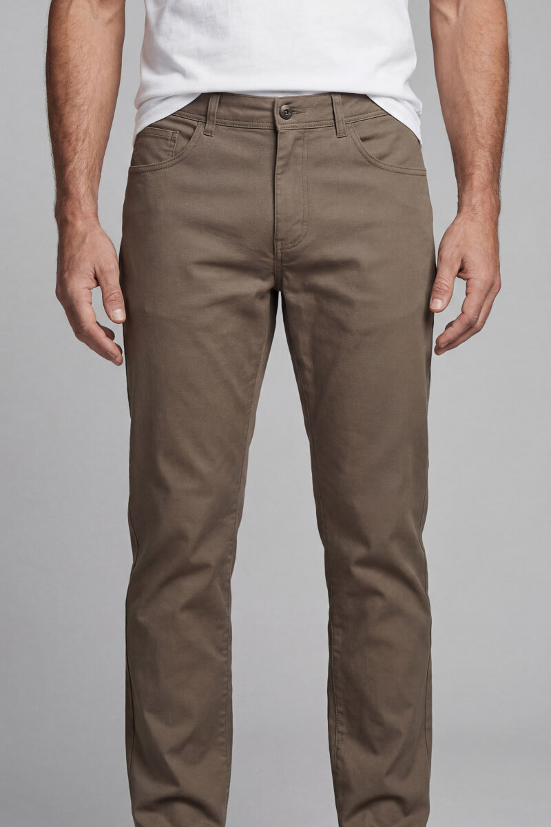 Haki Pamuk 5 Cepli Spor Erkek Pantolon - 2