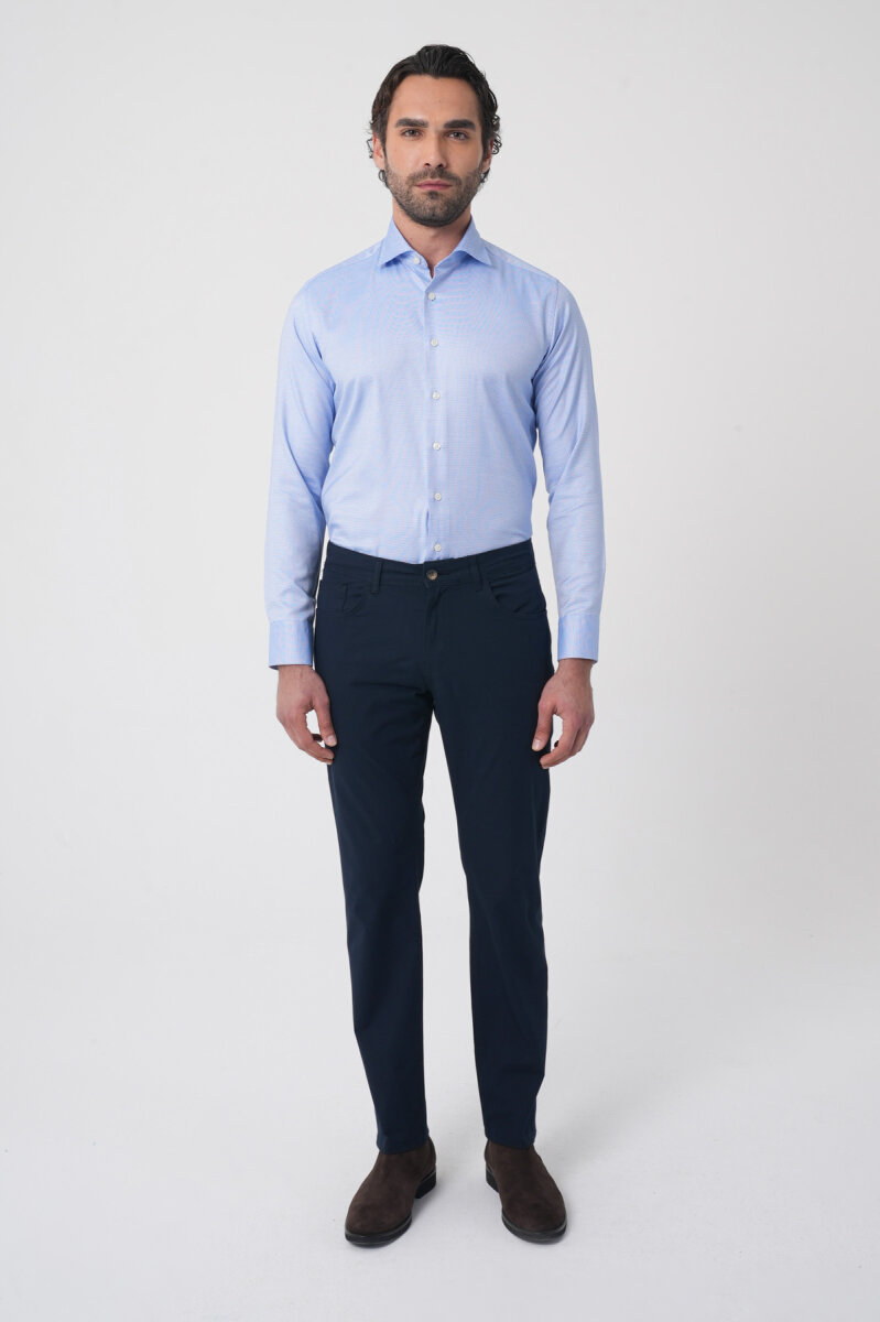 Lacivert Pamuk 5 Cepli Spor Erkek Pantolon - 1