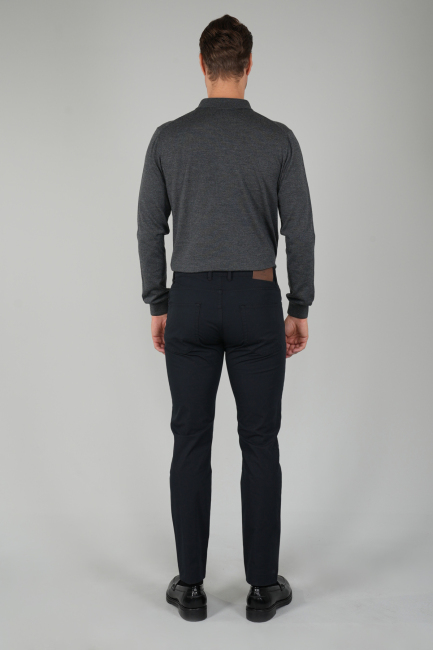Siyah Pamuk 5 Cepli Spor Erkek Pantolon - 2