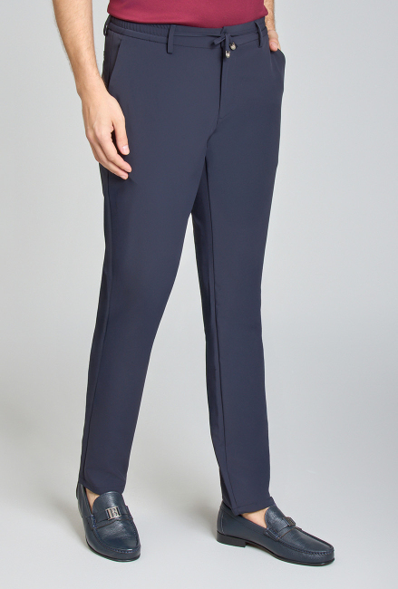 Erkek Lacivert Jogger Cepli Lastikli Rahat Spor Pantolon - 3