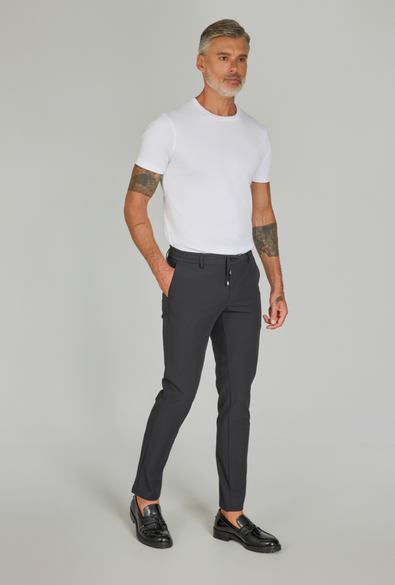 Erkek Siyah Jogger Cepli Lastikli Rahat Spor Pantolon - 4