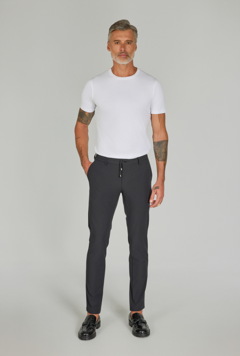 Erkek Siyah Jogger Cepli Lastikli Rahat Spor Pantolon - 1