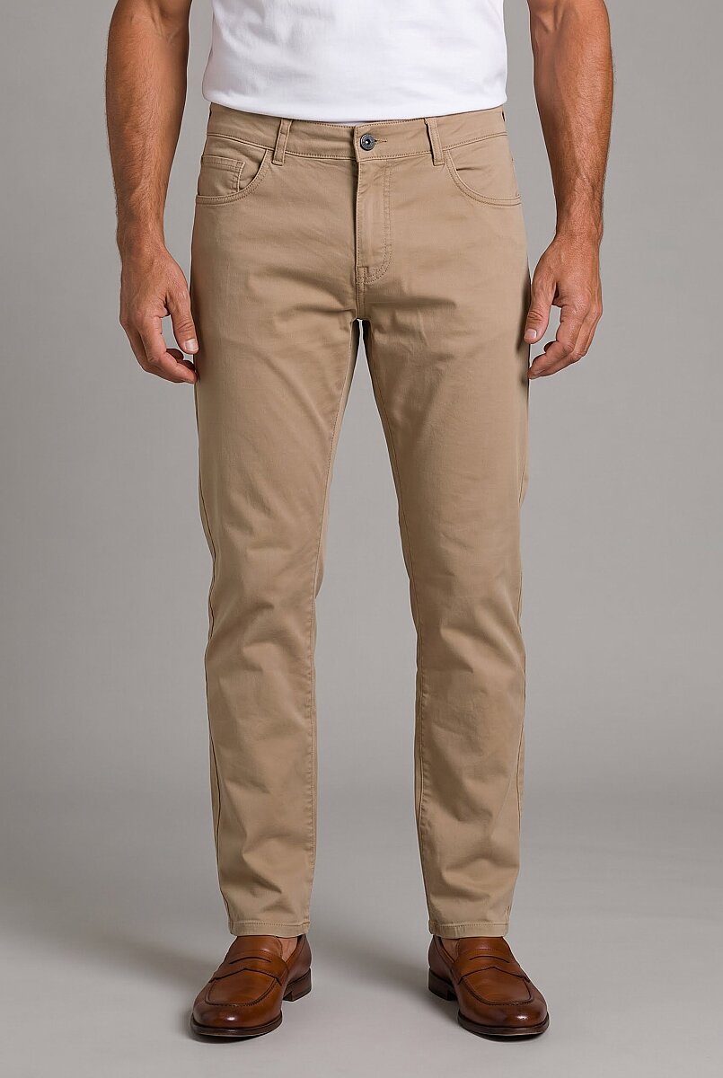 Bej Pamuk Cepli Chino Pamuklu Spor Pantolon - 1