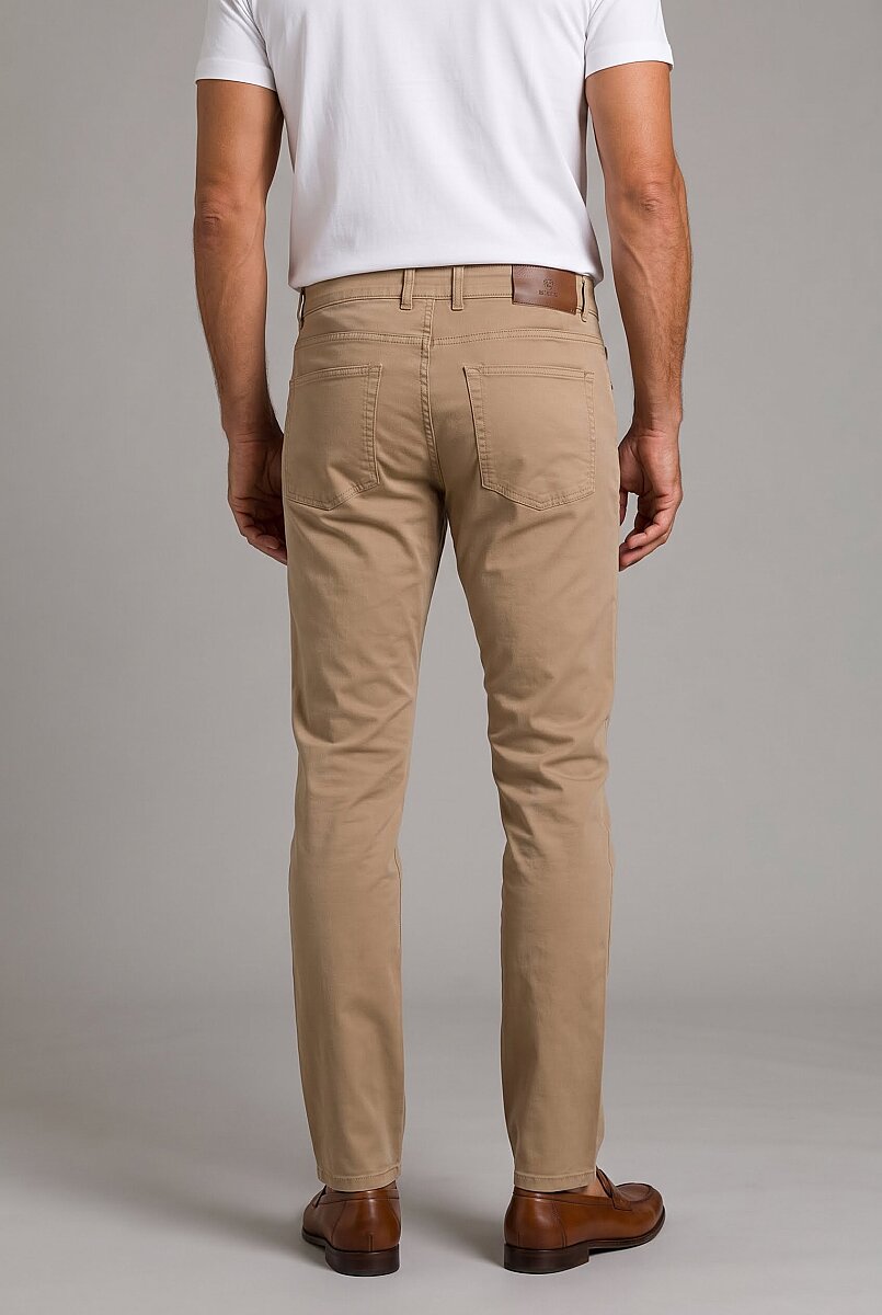 Bej Pamuk Cepli Chino Pamuklu Spor Pantolon - 2