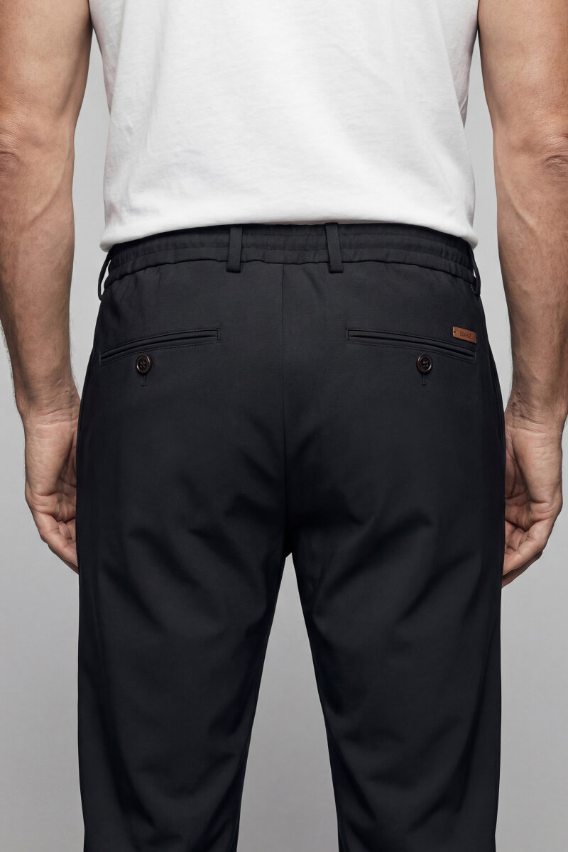 Erkek Lastikli Bağcıklı Spor Jagger Haki Pantolon - 2