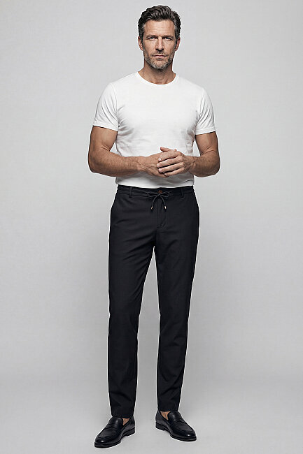Haki Fermuarli Bağcikli Lastikli Spor Jogger Trousers