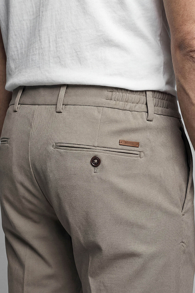 Bej Cepli Fermuarlı Jogger Lastikli Spor Pantolon - 5