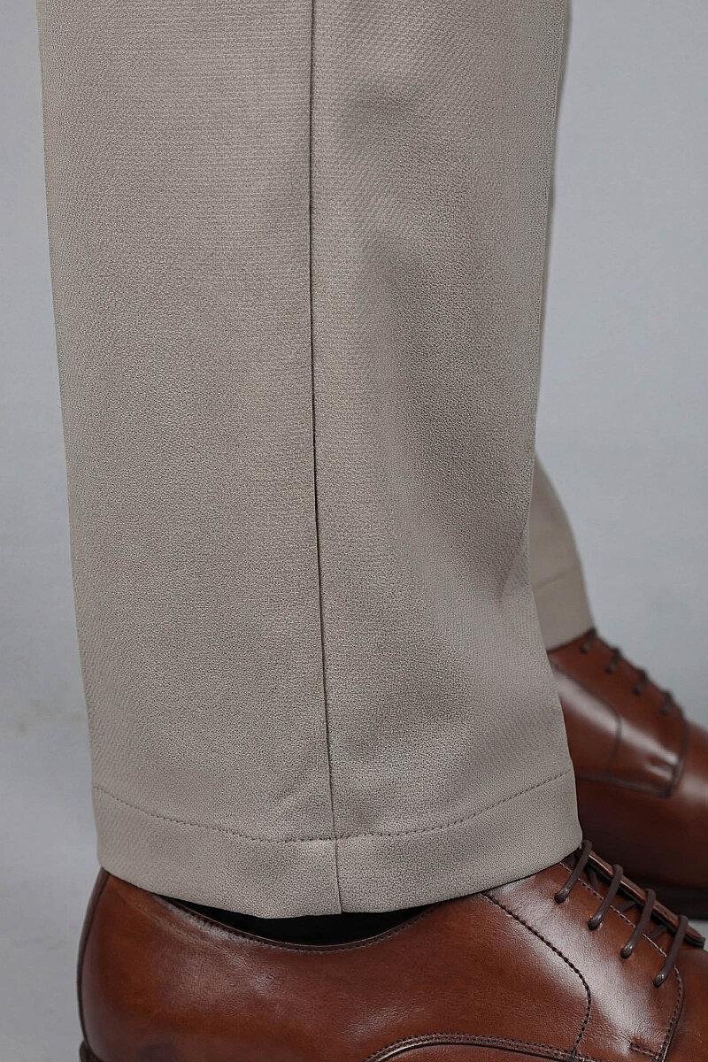 Bej Cepli Fermuarlı Jogger Lastikli Spor Pantolon - 4