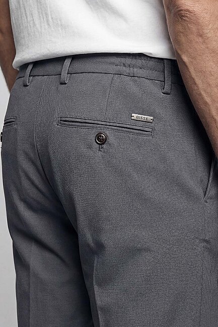 Gri Cepli Fermuarlı Jogger Lastikli Spor Pantolon - 2