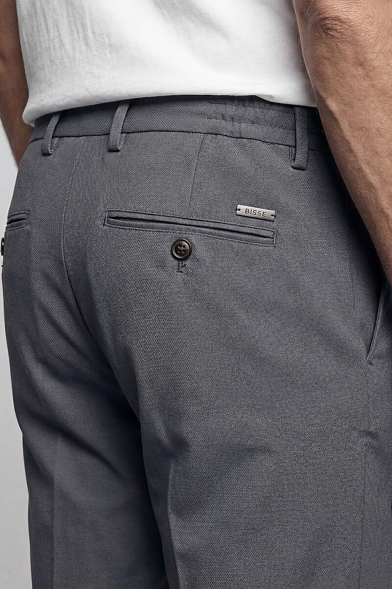 Gri Cepli Fermuarlı Jogger Lastikli Spor Pantolon - 2