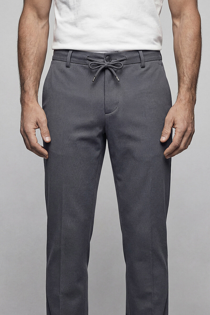 Gri Cepli Fermuarlı Jogger Lastikli Spor Pantolon - 4