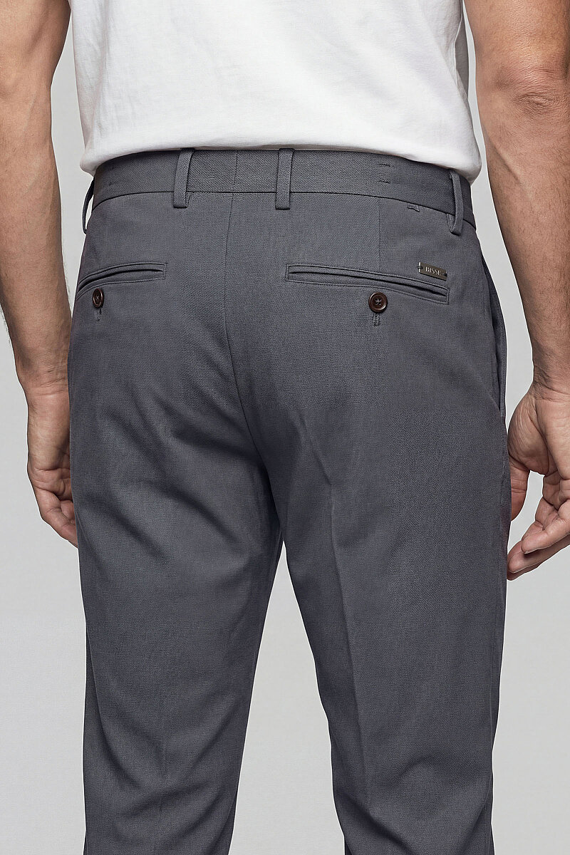 Gri Cepli Fermuarlı Jogger Lastikli Spor Pantolon - 5