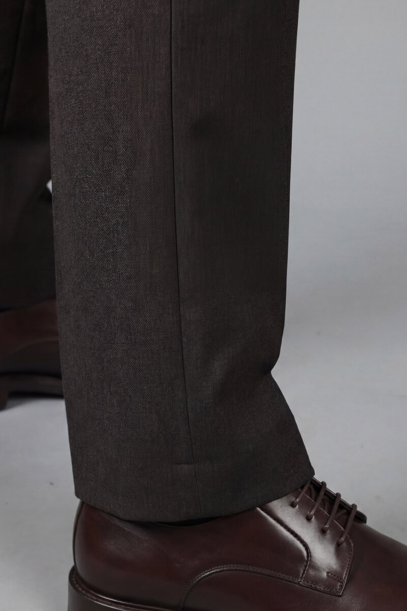 Erkek Jagger Klasik Marfil Kahve Pantolon - 3