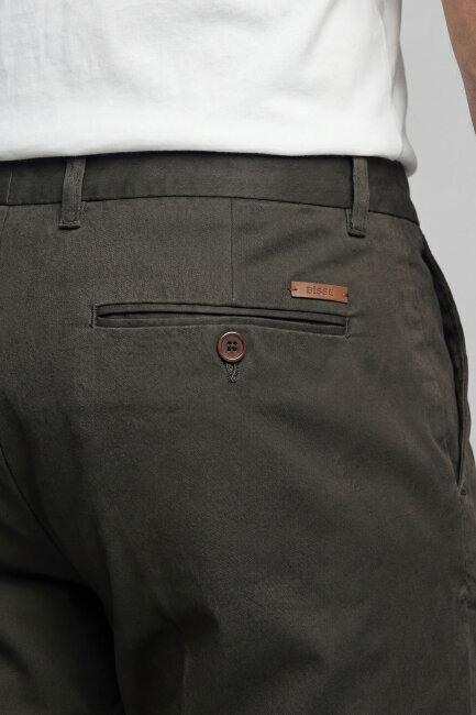 Erkek 4 Cepli Haki Klasik Pantolon - 4