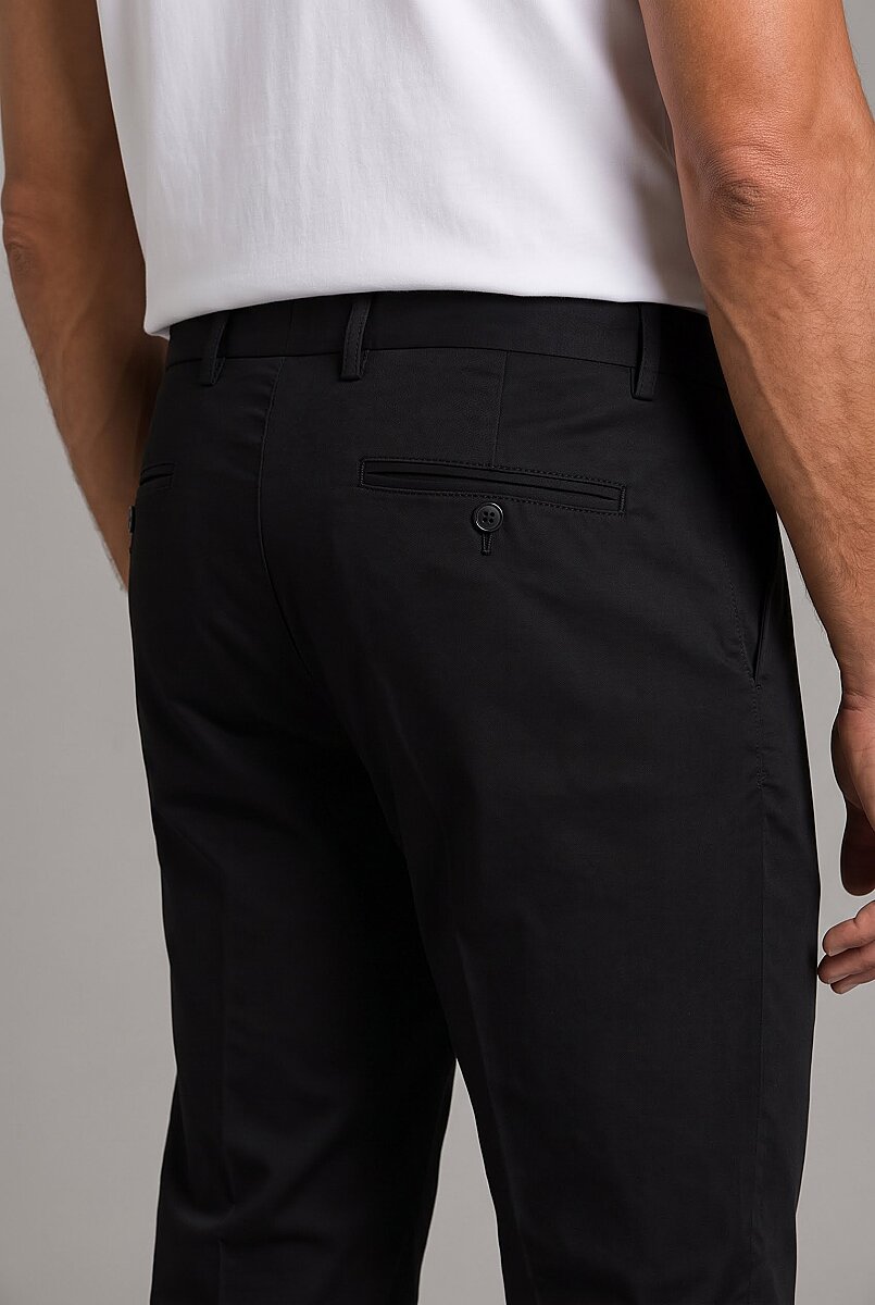 Siyah Fermuarlı Klasik Pantolon Spor - 3