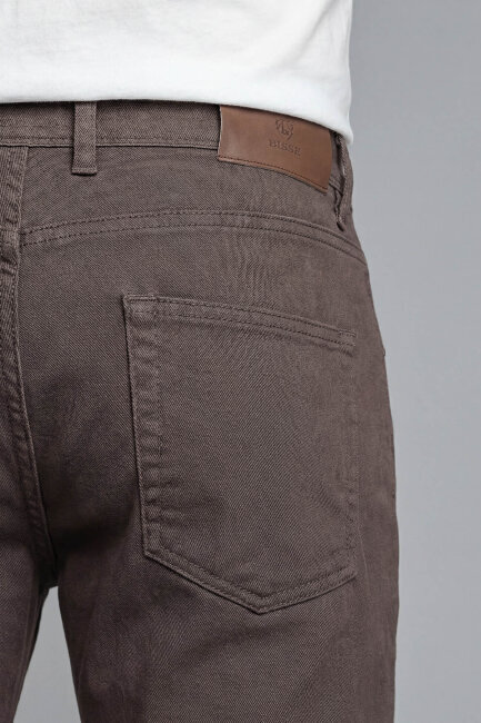 Erkek 5 Cepli Spor Pamuk Haki Pantolon - 2