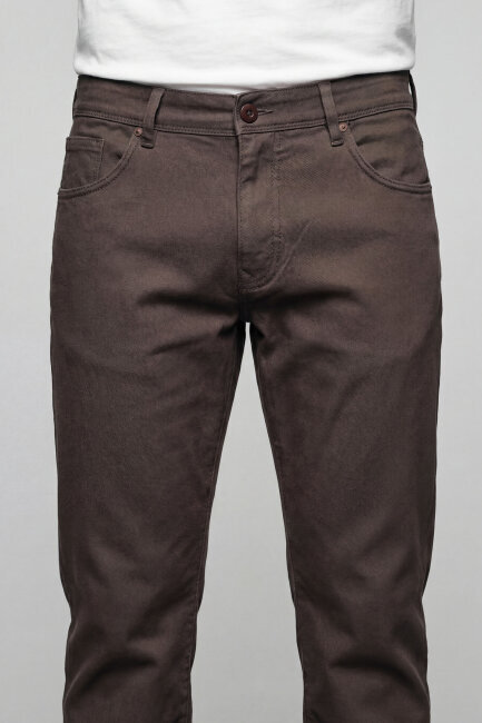 Erkek 5 Cepli Spor Pamuk Haki Pantolon - 4