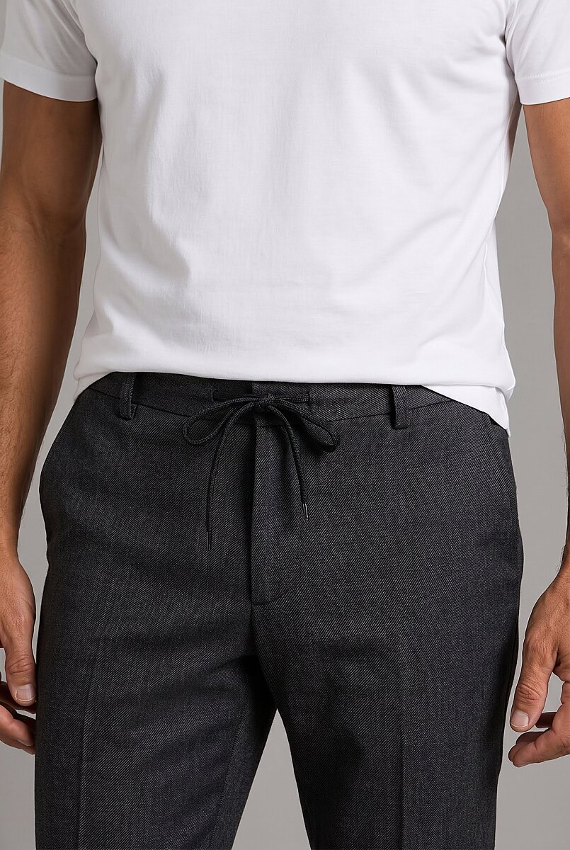Füme Polyester Fermuarlı Jagger Pantolon Spor - 1