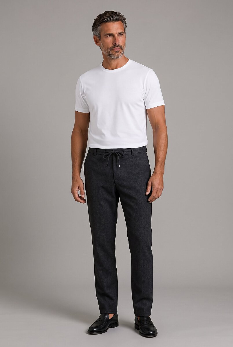 Füme Polyester Fermuarlı Jagger Pantolon Spor - 4