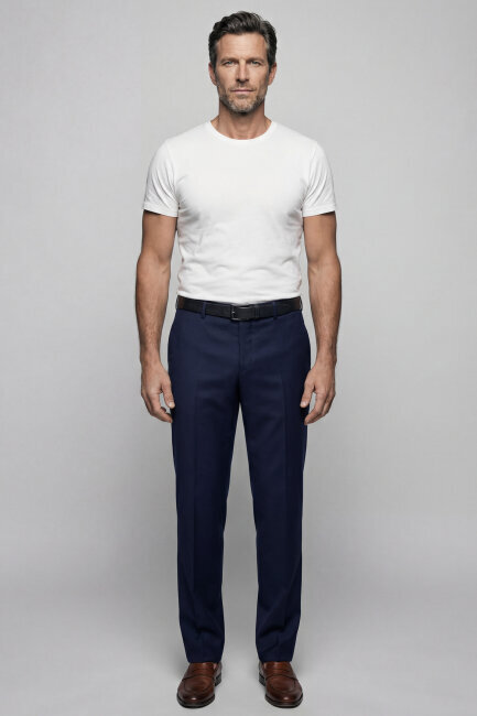 PPNK 25201 FLANEL KLASİK PANTOLON A.lacivert - 3