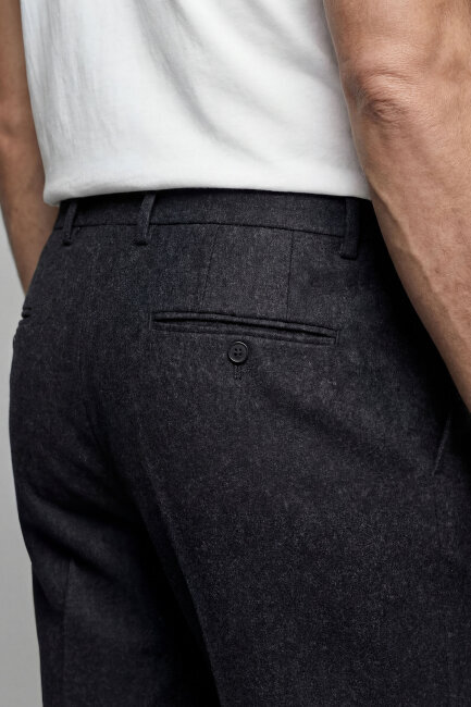 PPNK 25201 FLANEL KLASİK PANTOLON Antrasıt - 4