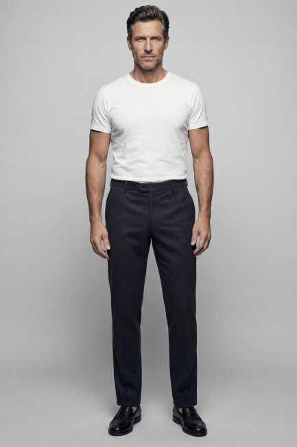 PPNK 25201 FLANEL KLASİK PANTOLON Antrasıt - 3