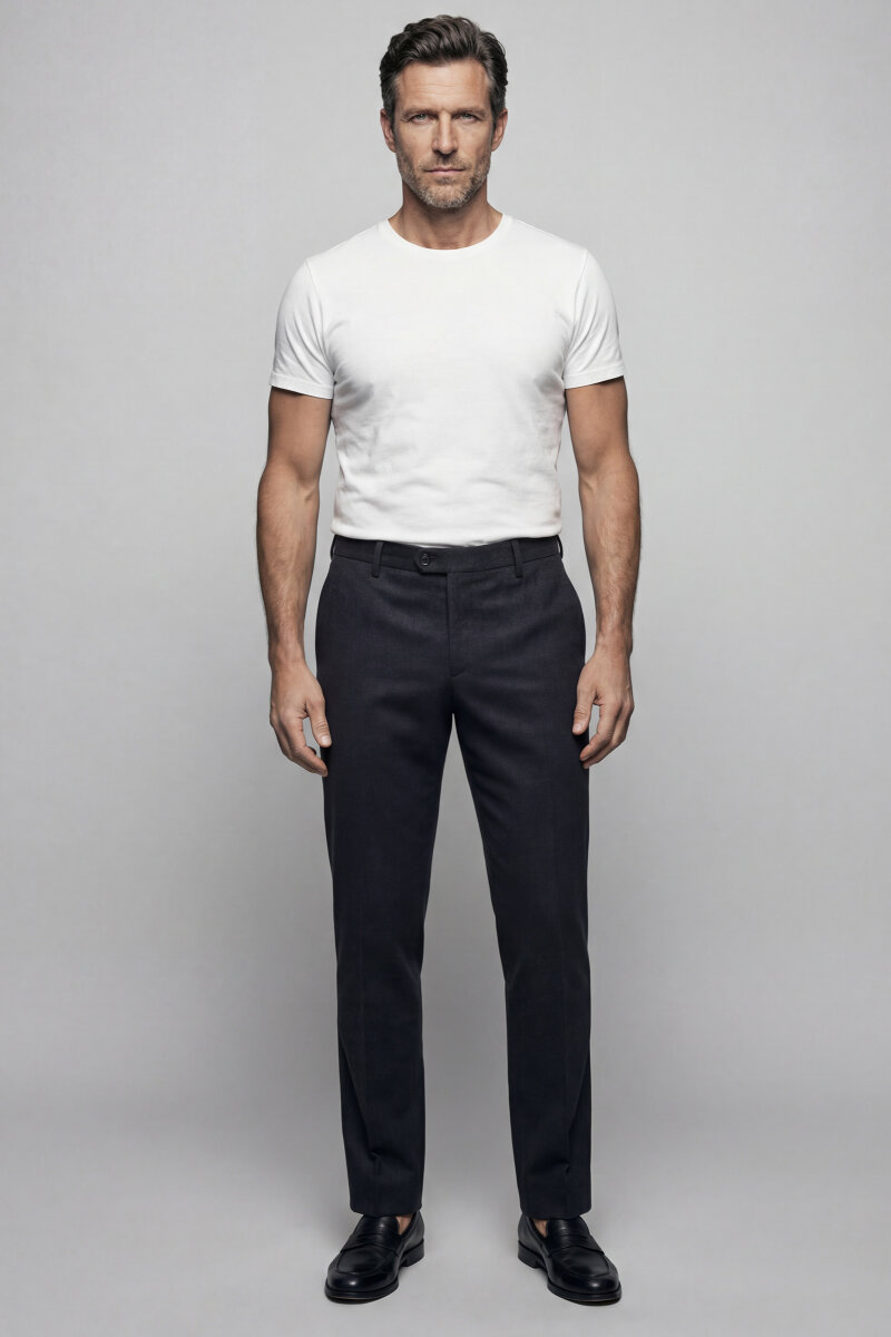 PPNK 25201 FLANEL KLASİK PANTOLON Antrasıt - 3