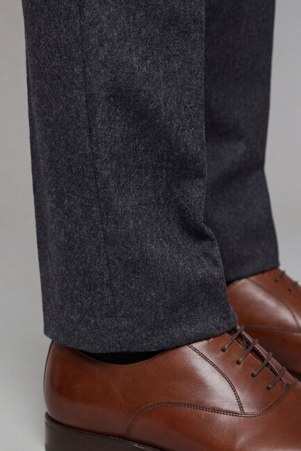 PPNK 25201 FLANEL KLASİK PANTOLON Füme - 5