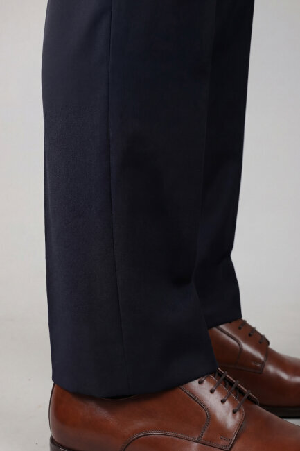 PPNK 25201 FLANEL KLASİK PANTOLON Lacivert - 4