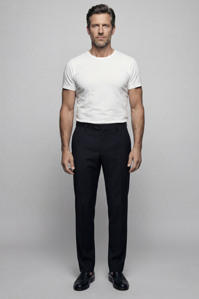 PPNK 25201 FLANEL KLASİK PANTOLON Sıyah - 3