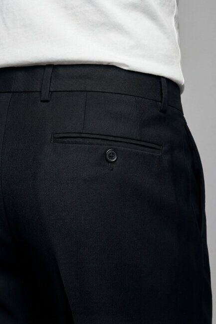 PPNK 25201 FLANEL KLASİK PANTOLON Sıyah - 5