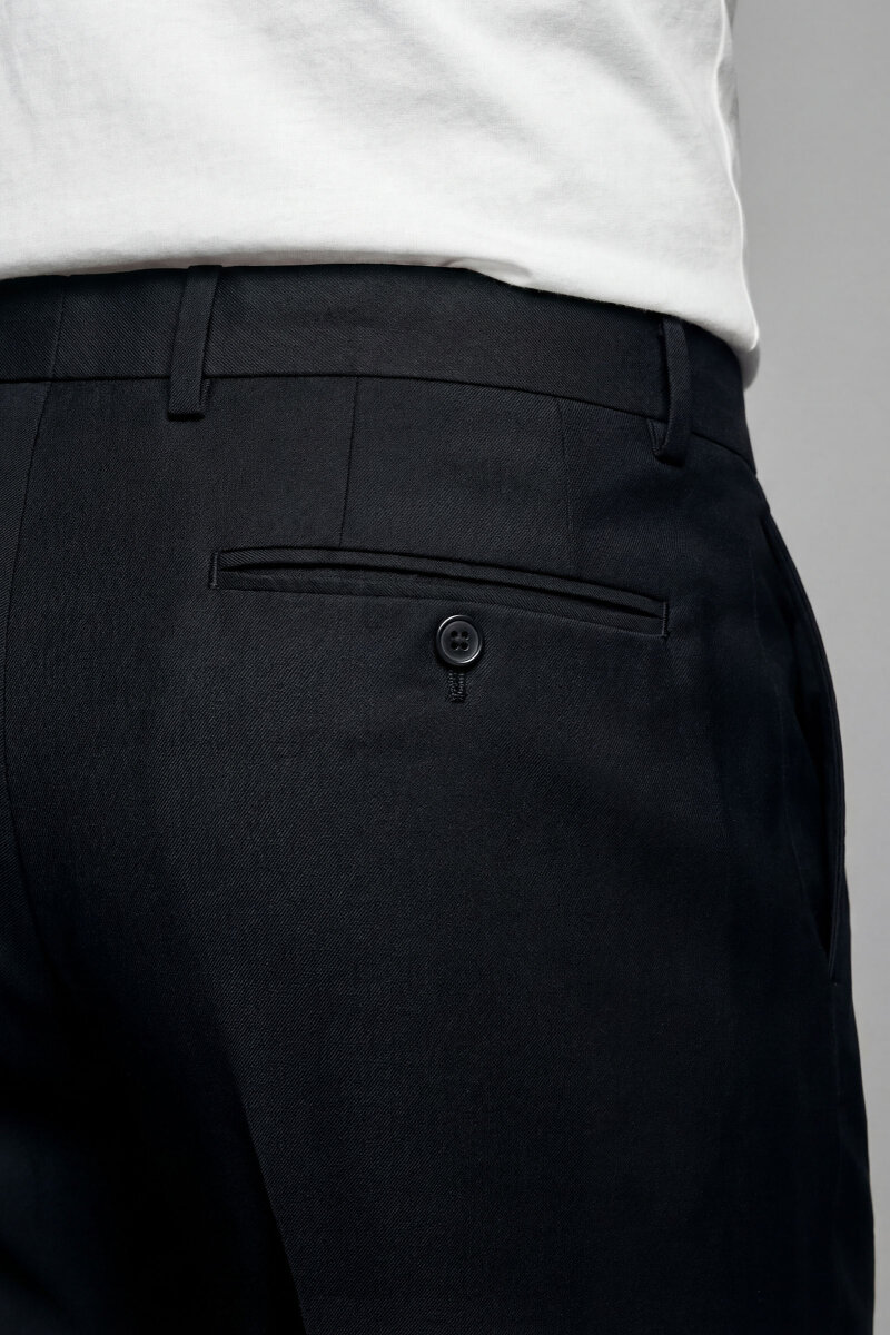 PPNK 25201 FLANEL KLASİK PANTOLON Sıyah - 5