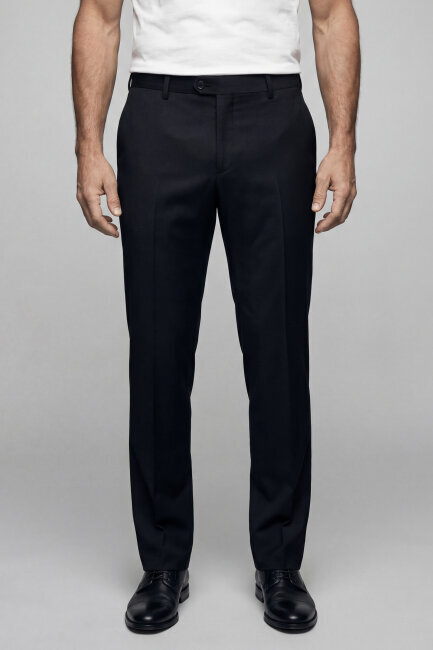 PPNK 25201 FLANEL KLASİK PANTOLON Sıyah