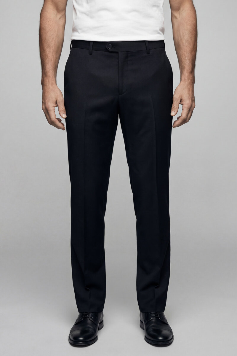 PPNK 25201 FLANEL KLASİK PANTOLON Sıyah - 1