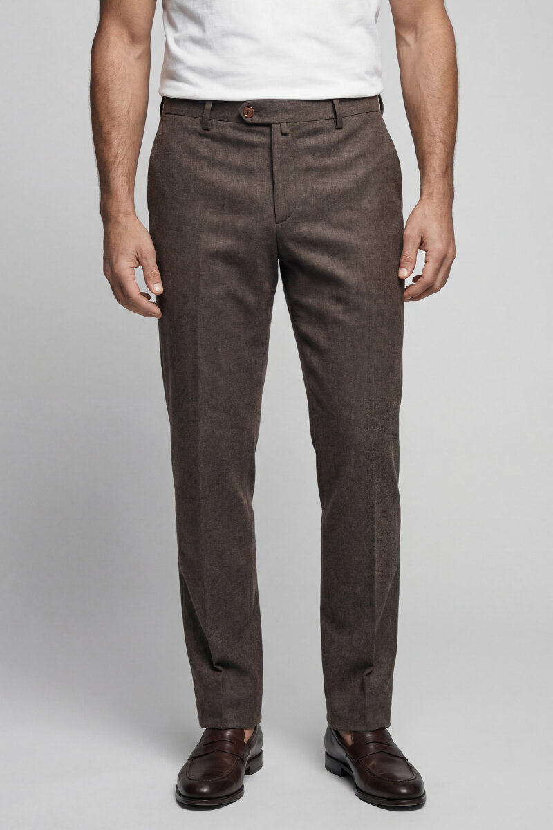 PPNK 25201 FLANEL KLASİK PANTOLON Vizon