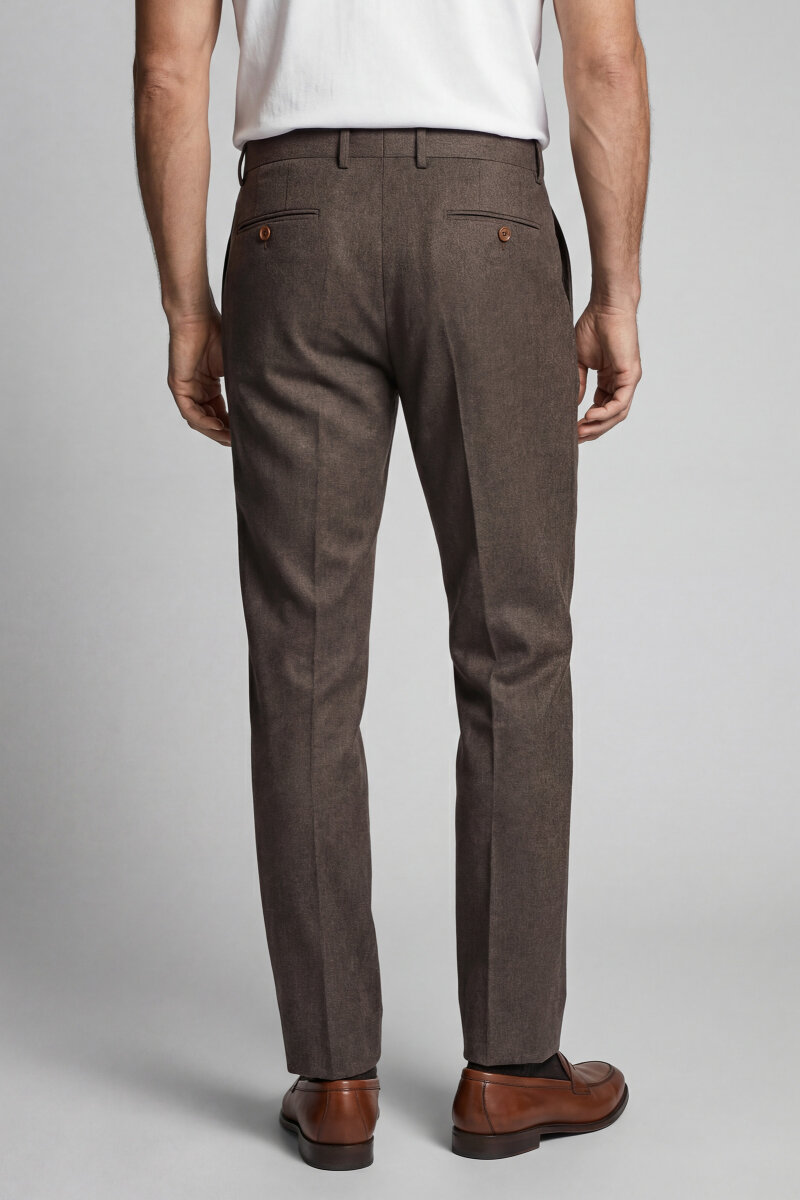 PPNK 25201 FLANEL KLASİK PANTOLON Vizon (1)