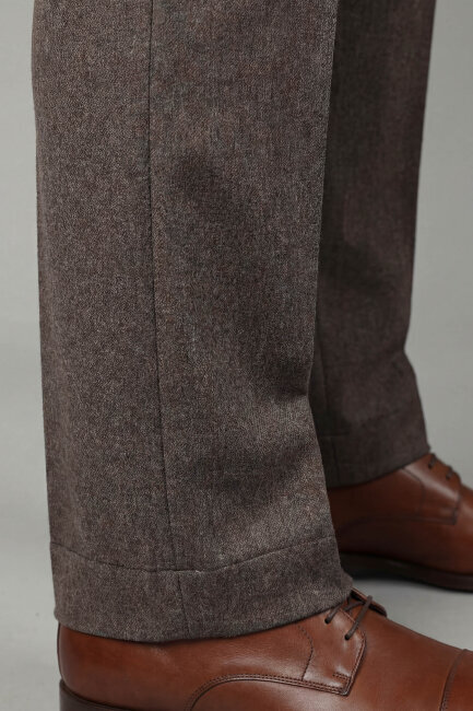 PPNK 25201 FLANEL KLASİK PANTOLON Vizon - 5