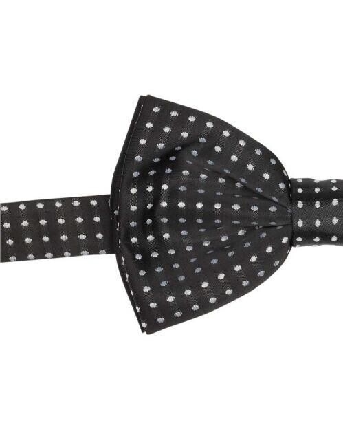 Puantiyeli Siyah Erkek Smokin Papyon (1)