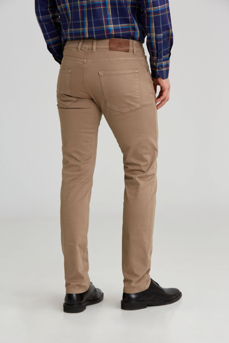 Regular Fit 5 Cepli Camel Gabardin Spor Erkek Pantolon - 2