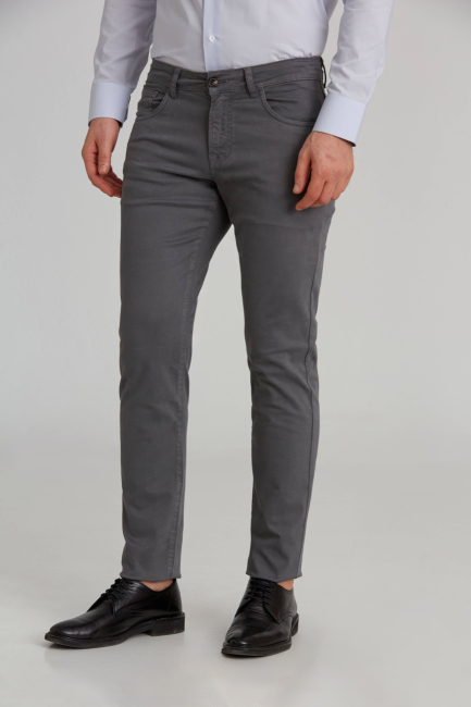Regular Fit 5 Cepli Kahve Gabardin Spor Erkek Pantolon - 1