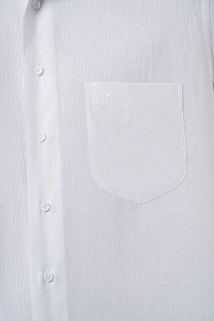 Regular Fit Açık Gri Basic Klasik Erkek Gömlek - 3