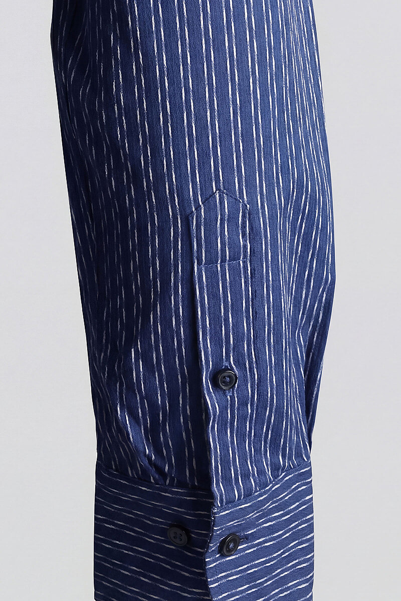 Regular Fit Apaj Yaka Lacivert Basic Spor Erkek Gömlek - 4